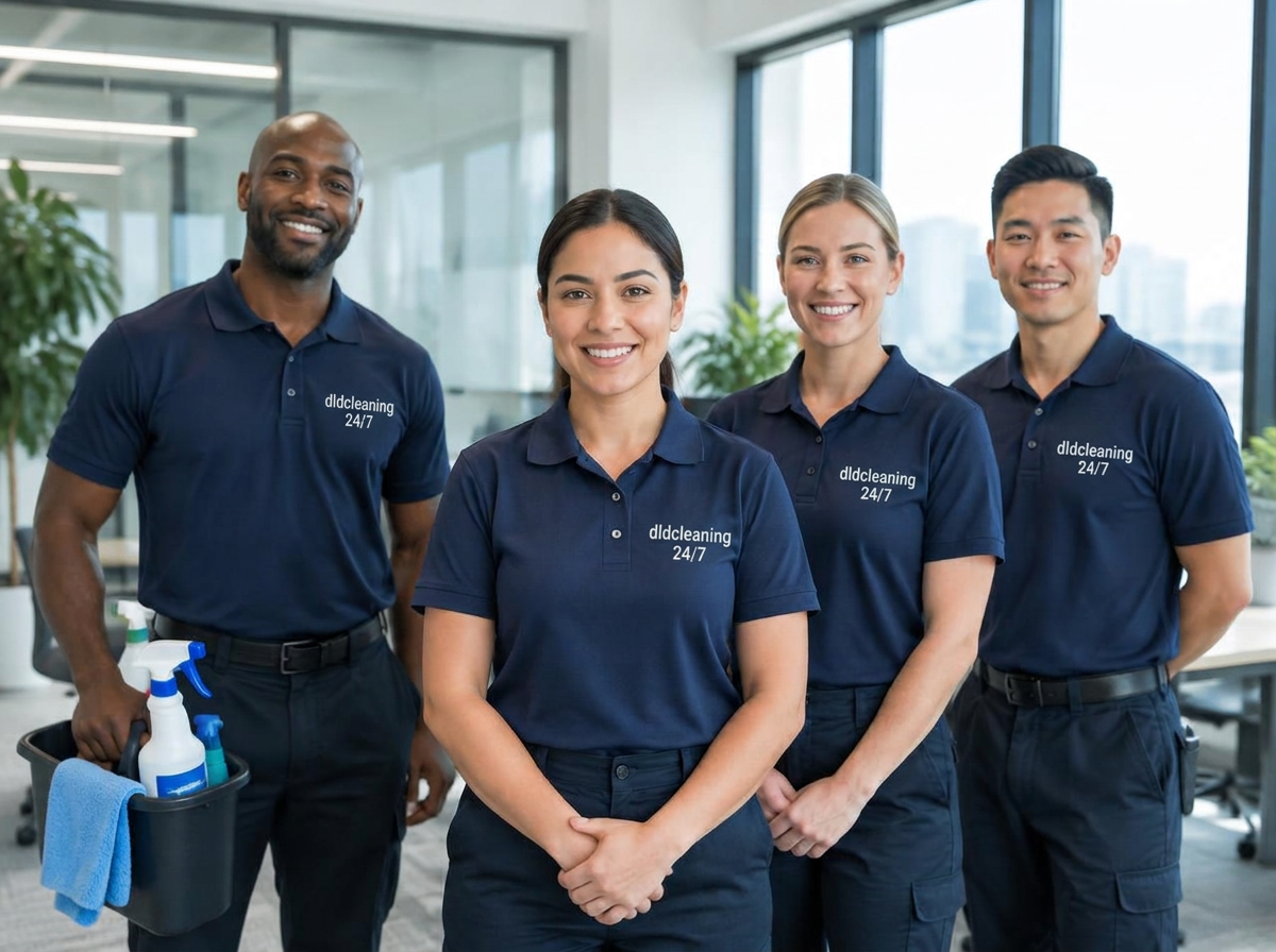 DLD Cleaning team in uniform